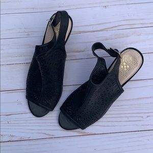 Vince Camuto Black Leather Sandals